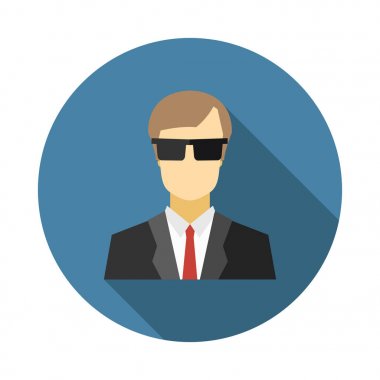 Simge adam iş takım elbiseli. Düz vektör