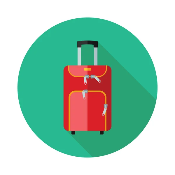 Cestovní taška plochá ikona — Stockový vektor