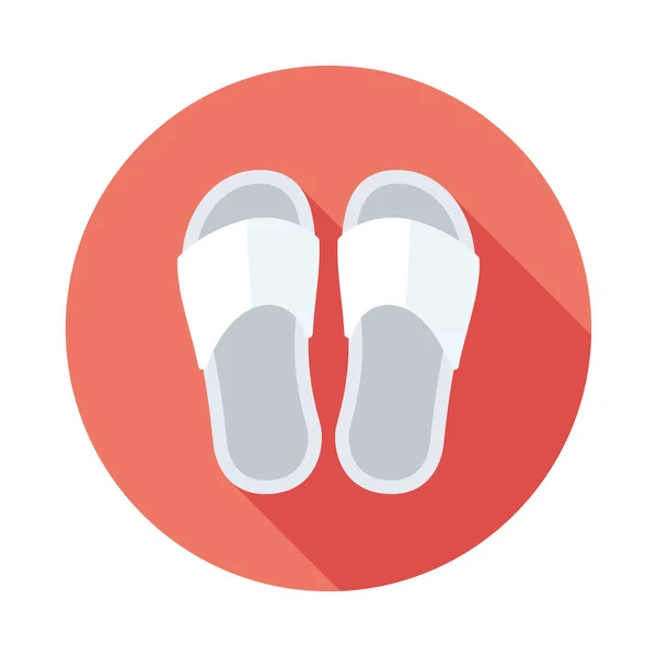 Flat vector icon hotel slippers — Stock Vector
