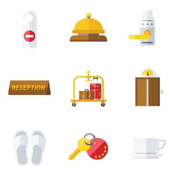 Conjunto de icono del hotel — Vector de stock