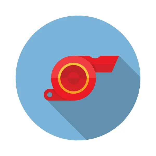 Silbato icono plano — Vector de stock