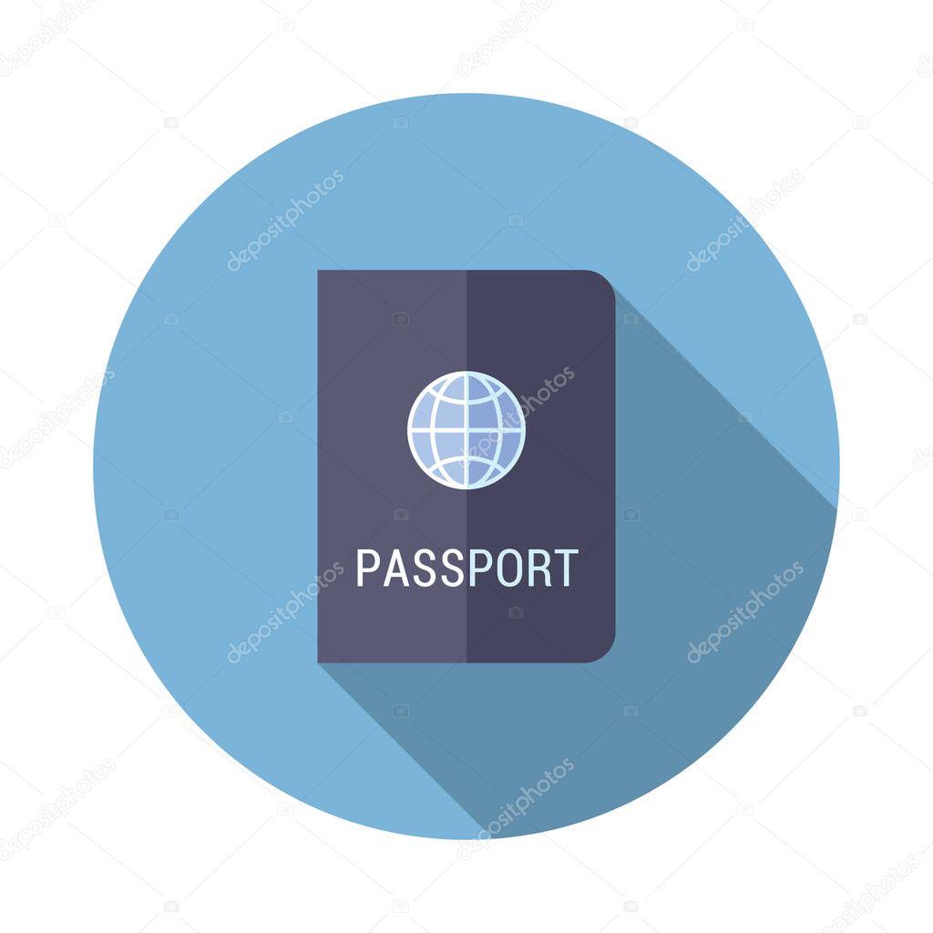 Passport flat icon