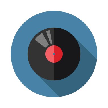 Vektör vinil kayıt düz simgesi