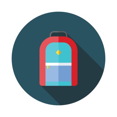 sırt çantası simgesi. düz tasarım