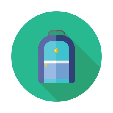 sırt çantası simgesi. düz tasarım