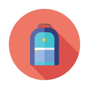 sırt çantası simgesi. düz tasarım