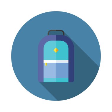 sırt çantası simgesi. düz tasarım