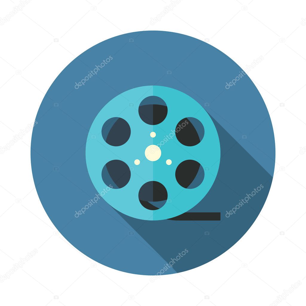 Flat icon modern design with shadow reel of film