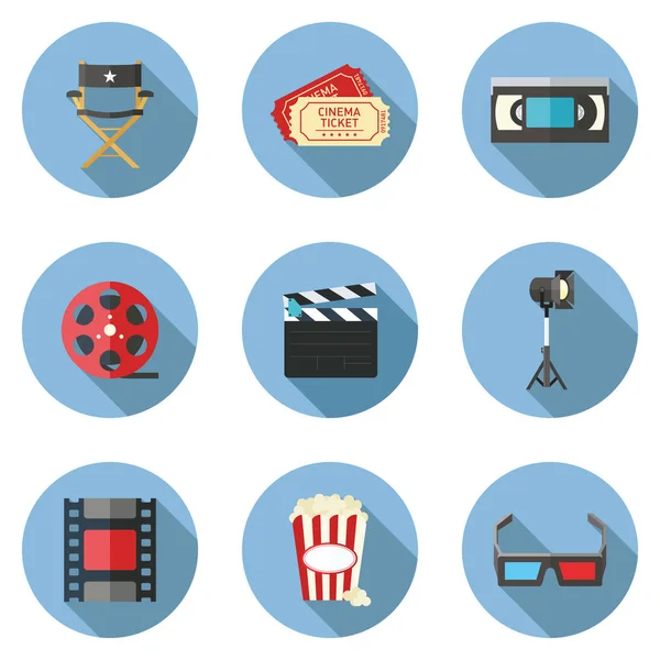 Conjunto de iconos de cine — Vector de stock