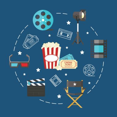 Düz sinema kutsal kişilerin resmi ile banner