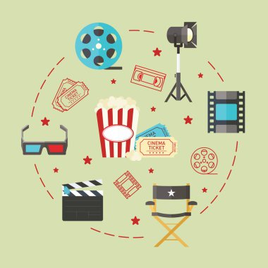 Düz sinema kutsal kişilerin resmi ile banner
