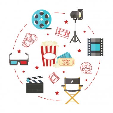 Düz sinema kutsal kişilerin resmi ile banner