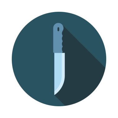 Çelik Mutfak bıçağı. Düz tasarım stili. Vektör çizim