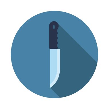 Çelik Mutfak bıçağı. Düz tasarım stili. Vektör çizim