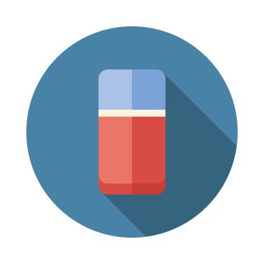 Silgi uzun gölge düz simgesiyle