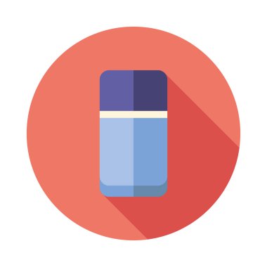 Silgi uzun gölge düz simgesiyle