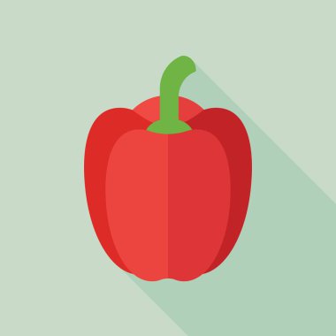 Biber vektör düz simgesi