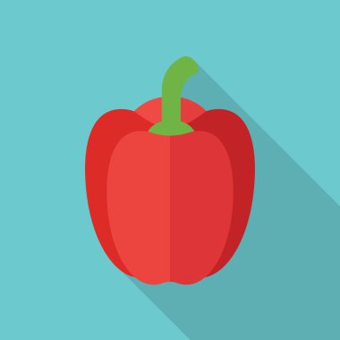 Biber vektör düz simgesi