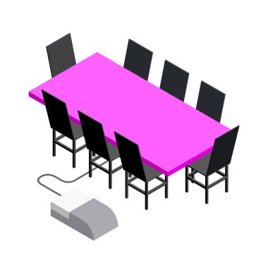 3D vektör izometrik office nesneleri