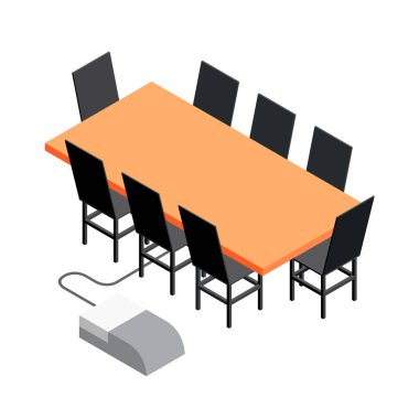 3D vektör izometrik office nesneleri