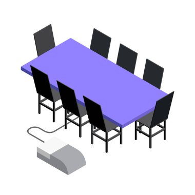 3D vektör izometrik office nesneleri