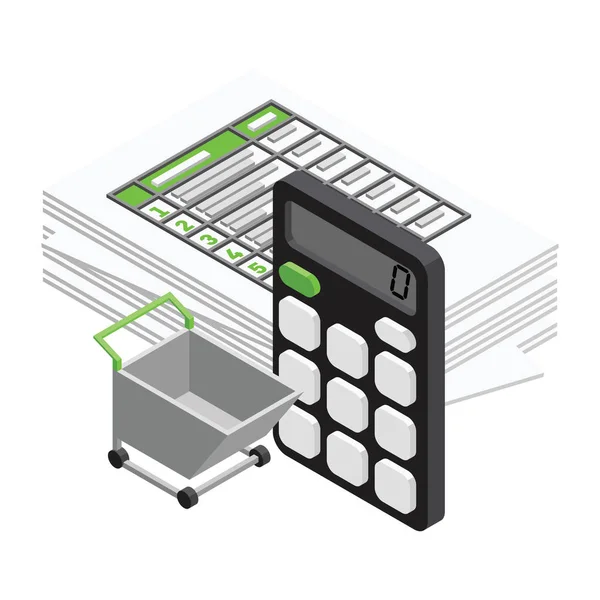 3D vektör izometrik office nesneleri
