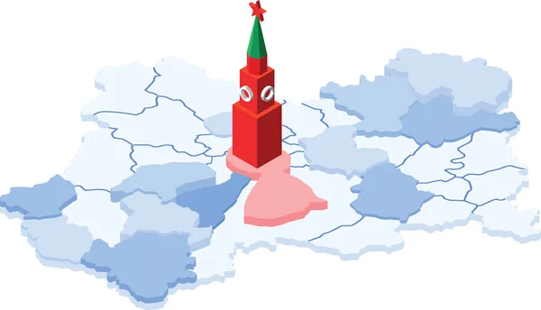 3D vektör Moskova izometrik Haritası