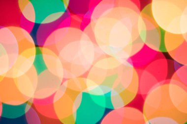 Bulanık çok renkli garland. Arka plan ile bokeh