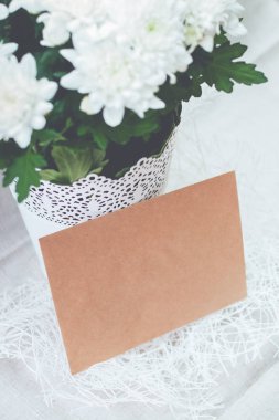 Zanaat zarf. Beyaz arka plan