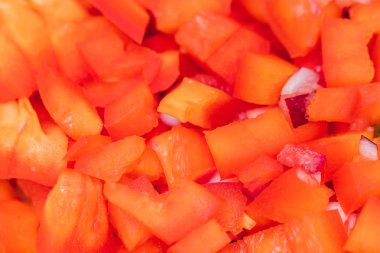 Doğranmış kırmızı biber arka plan