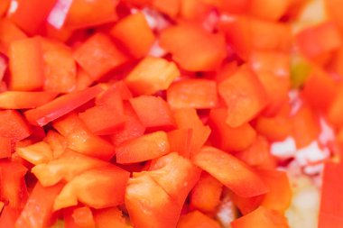 Doğranmış kırmızı biber arka plan