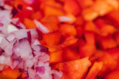 Doğranmış kırmızı biber arka plan