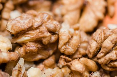 Ceviz close-up. Arka plan