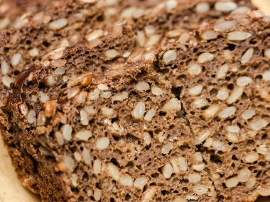 Taze kahverengi ekmek yakın çekim