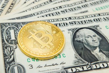 Bitcoin dolar faturaları arka plan üzerinde