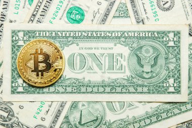 Bitcoin dolar faturaları arka plan üzerinde