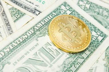 Bitcoin dolar faturaları arka plan üzerinde