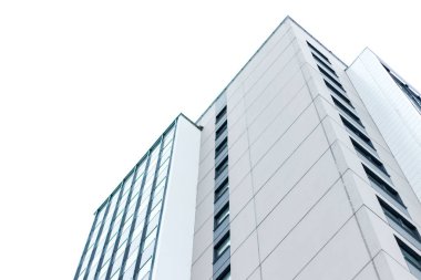 Siyah ve beyaz renklerde binanın cephe