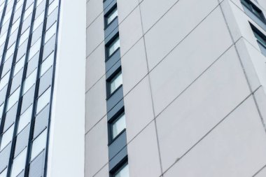 Siyah ve beyaz renklerde binanın cephe