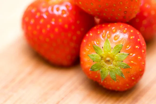 Close Strawberries Table — Stock Photo, Image