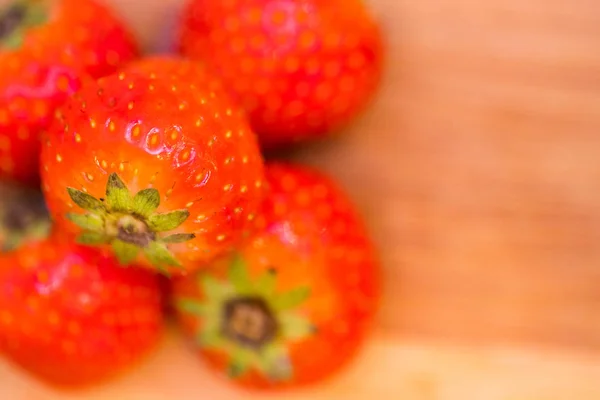 Close Strawberries Table — Stock Photo, Image