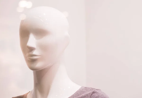 Close-up of a plastic mannequin head