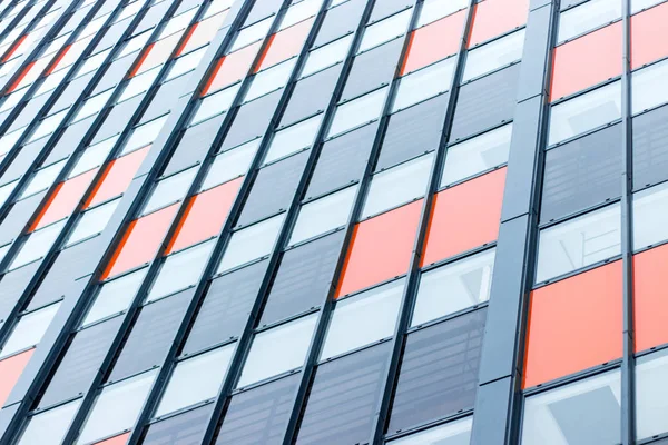 Fasada Budynku Kolory Czarny Pomarańczowy — Zdjęcie stockowe