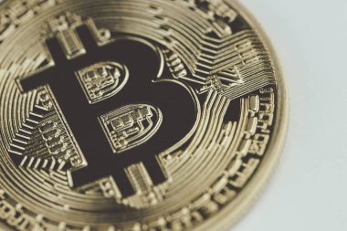 Altın bitcoin yakın çekim