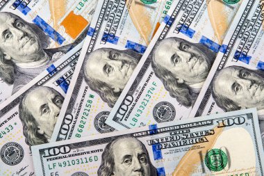 Yeni bir yüz dolar faturaları arka plan