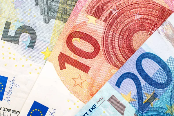 yakın çekim kağıt euro banknot