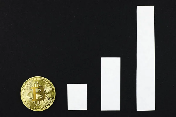 Bitcoin Crecimiento Primer Plano —  Fotos de Stock