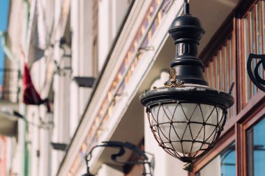 Bina cephe Vintage fener yakın çekim