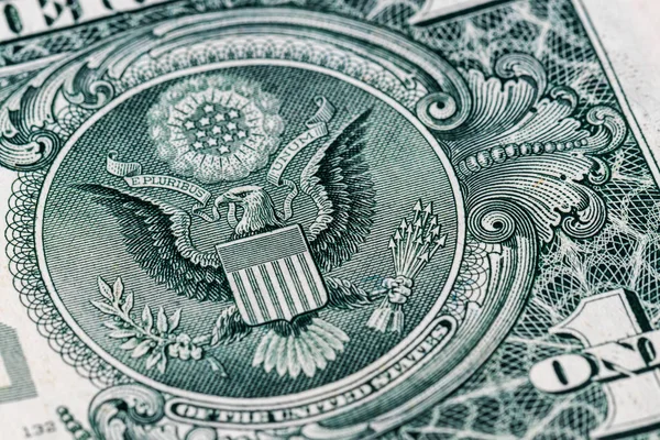 Μεγάλη Σφραγίδα Των Ηνωμένων Πολιτειών Ένα Δολάριο Νομοσχέδιο Γκρο Πλαν — Φωτογραφία Αρχείου