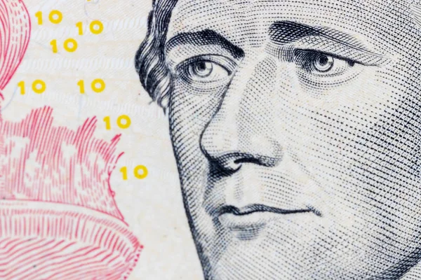 Retrato Presidente Hamilton Nota Dez Dólares — Fotografia de Stock